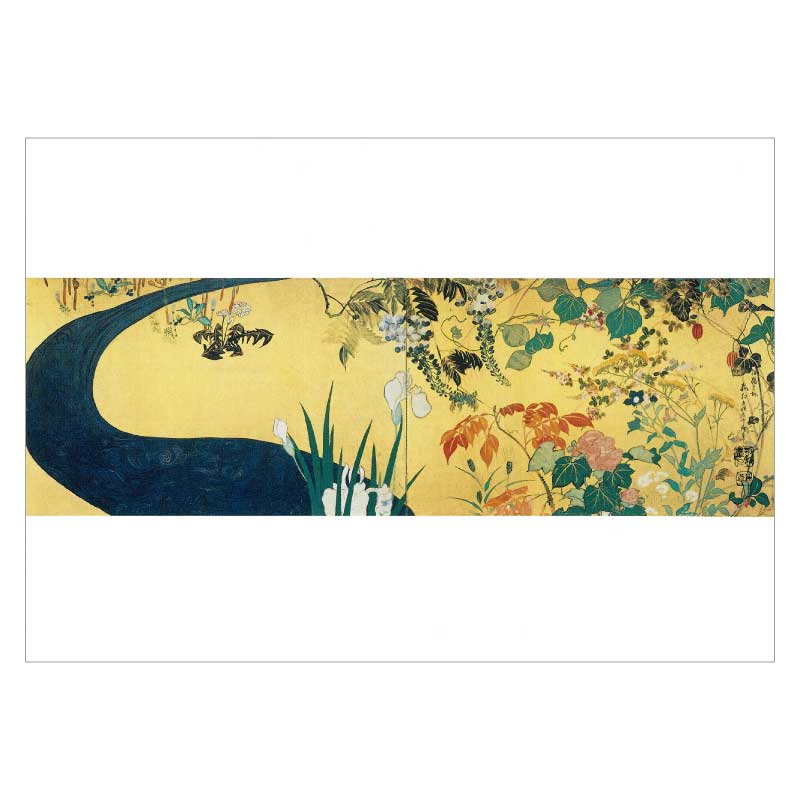 絵はがき〈四季草花流水図屏風〉池田孤邨京都便利堂オンラインショップ