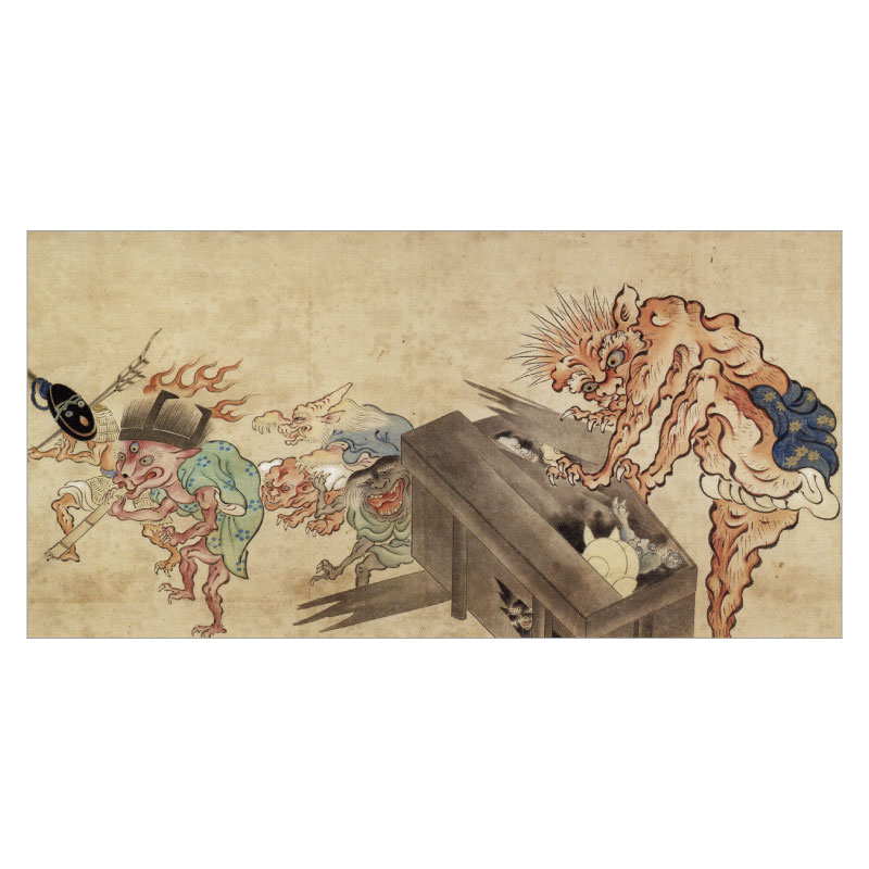 長型はがき〈百鬼夜行図(部分)〉狩野洞雲益信京都便利堂オンラインショップ
