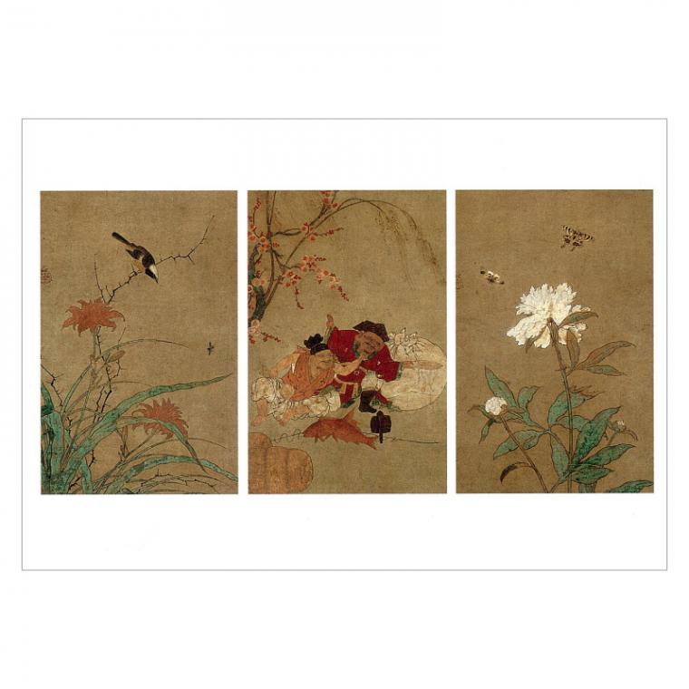 絵はがき〈恵比須大黒・花鳥図〉長谷川等伯(信春) K-114京都便利堂