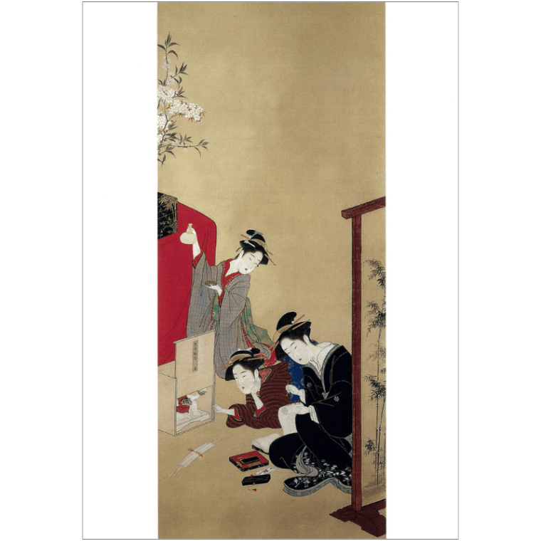 絵はがき〈婦人風俗十二ヶ月 雛祭〉勝川春章 C-81京都便利堂オンライン