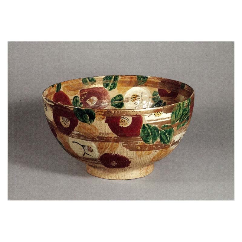 絵はがき〈色絵金彩椿文鉢〉北大路魯山人 陶-16京都便利堂オンライン