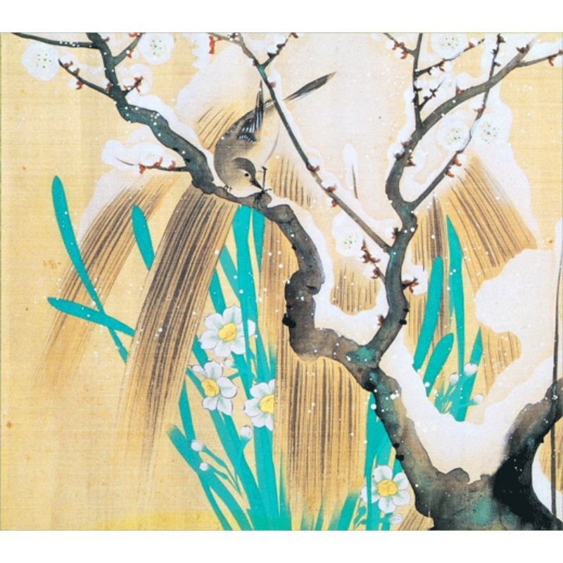 色紙〈四季花鳥図巻(冬)〉酒井抱一京都便利堂オンラインショップ