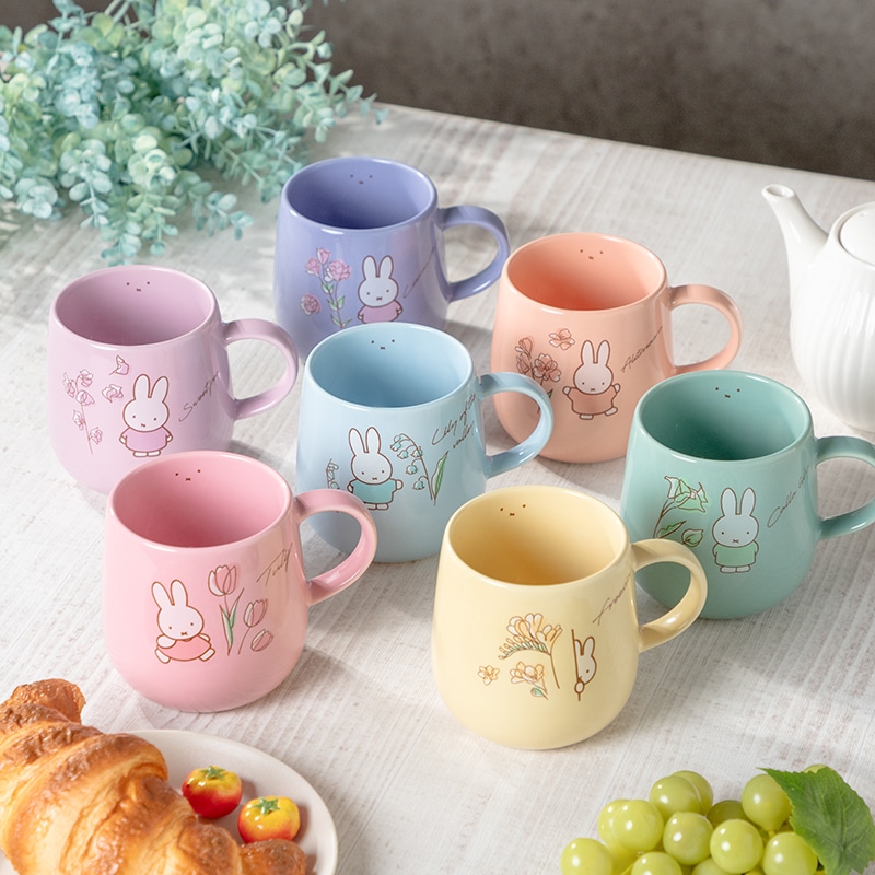 Flower Miffy バースデーフラワーマグカップ トルコキキョウ アート