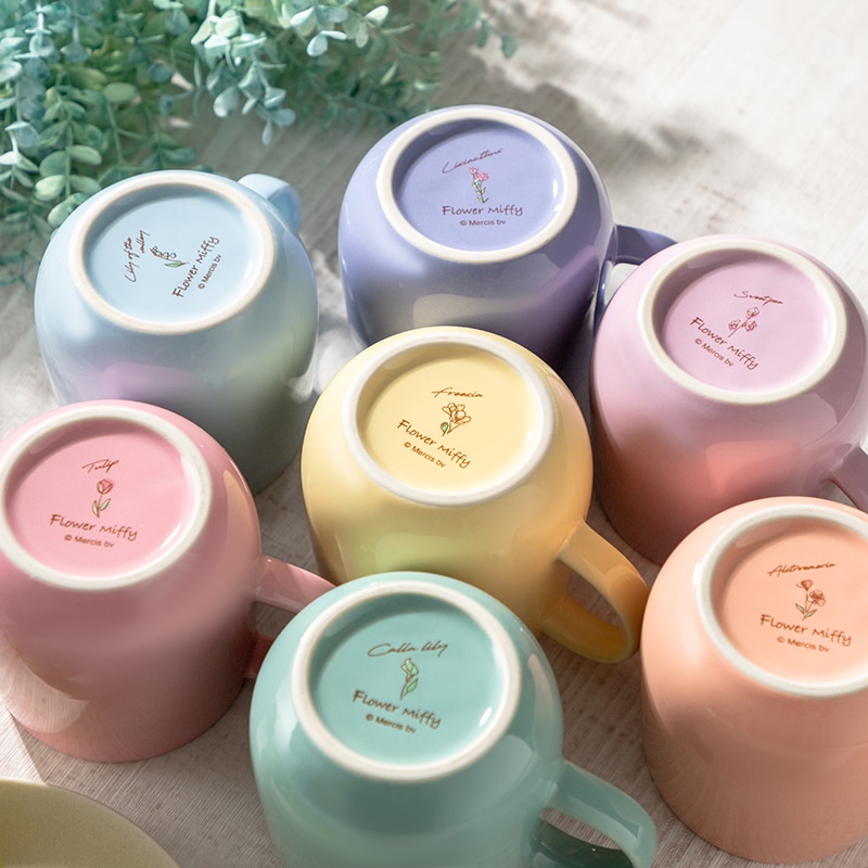 Flower Miffy バースデーフラワーマグカップ トルコキキョウ アート