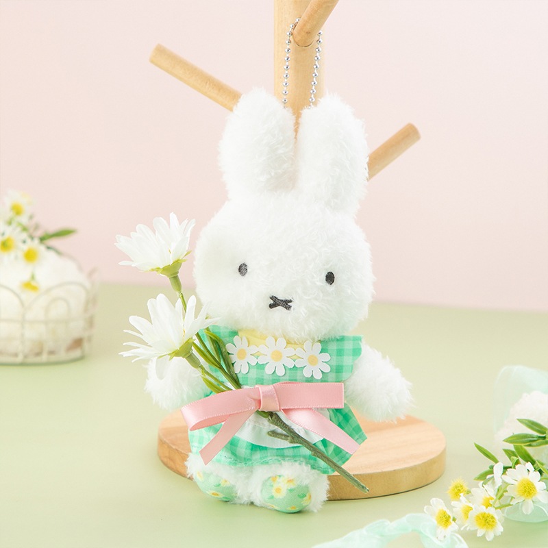 Flower Miffy ほわほわマスコット カモミールエプロンドレス グリーン