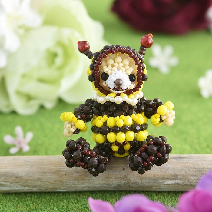 テディベアシリーズ～着ぐるみミツバチくん～ 【ビーズマニア