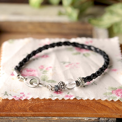 ビーズファクトリー 天然石ブレスキットforMEN クリスタル BFK-471