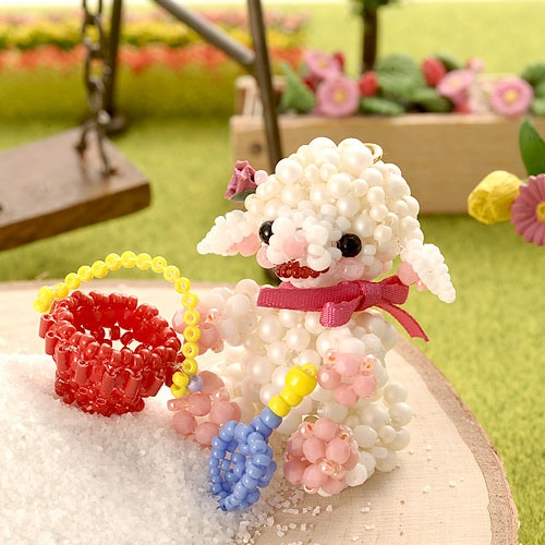 子ヒツジストラップ 【ビーズマニア】 | アイテムで探す,モチーフ