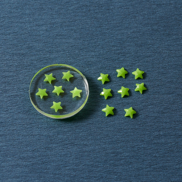 星型フレーク 6mm ラメあり グリーン【シェイカーレジン/シャカシャカ