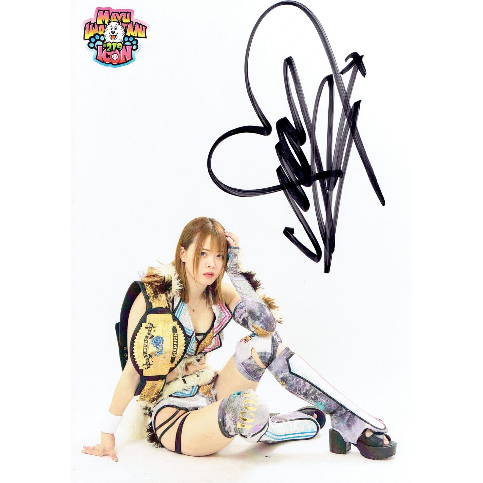 岩谷麻優 #219 マリーゴールド ポートレート 直筆サイン入り ベルト 6