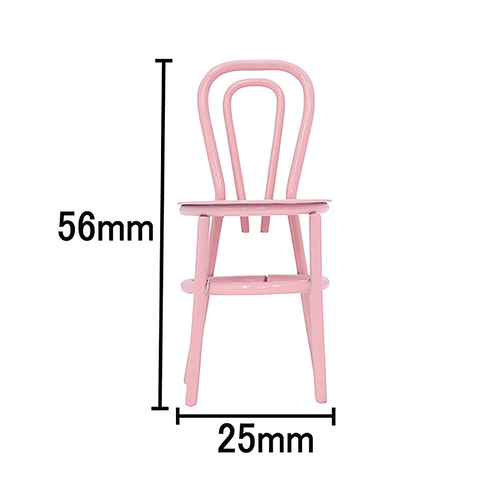 ピンクのシングルチェア | ミニチュアパーツ | ビリーの手作りドール
