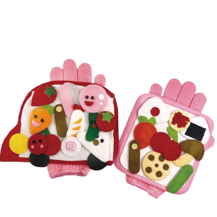 8509-4512）手袋シアター おべんとうバスとおべんとうの歌 布で遊ぶ