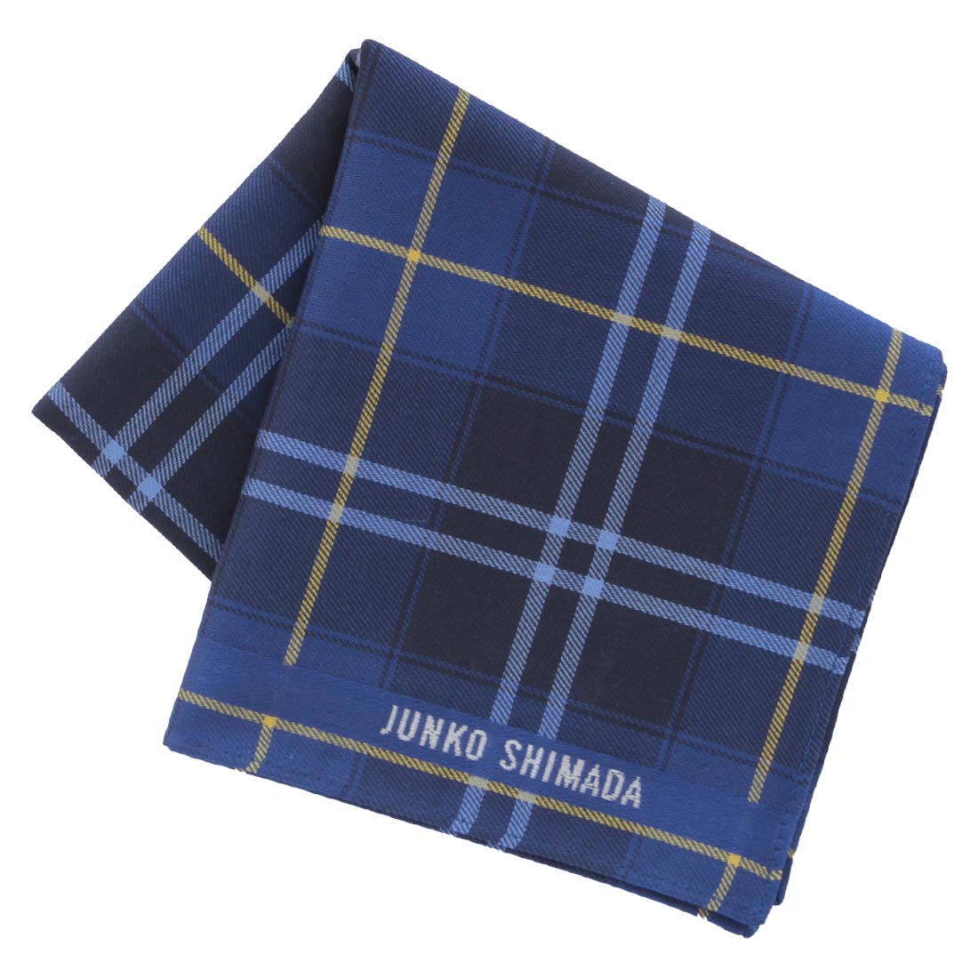 ジュンコシマダ メンズ ハンカチ タータンチェック ネイビー 【JUNKO