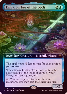 FOIL】【英】湖に潜む者、エムリー/Emry, Lurker of the Loch[青R