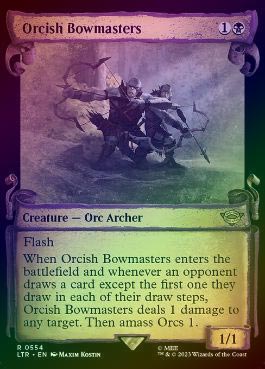 銀幕 FOIL】【英】オークの弓使い/Orcish Bowmasters[黒R]【LTR
