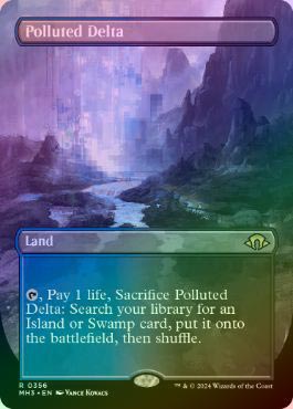 FOIL】【英】汚染された三角州/Polluted Delta[土地R]【MH3】[ボーダー