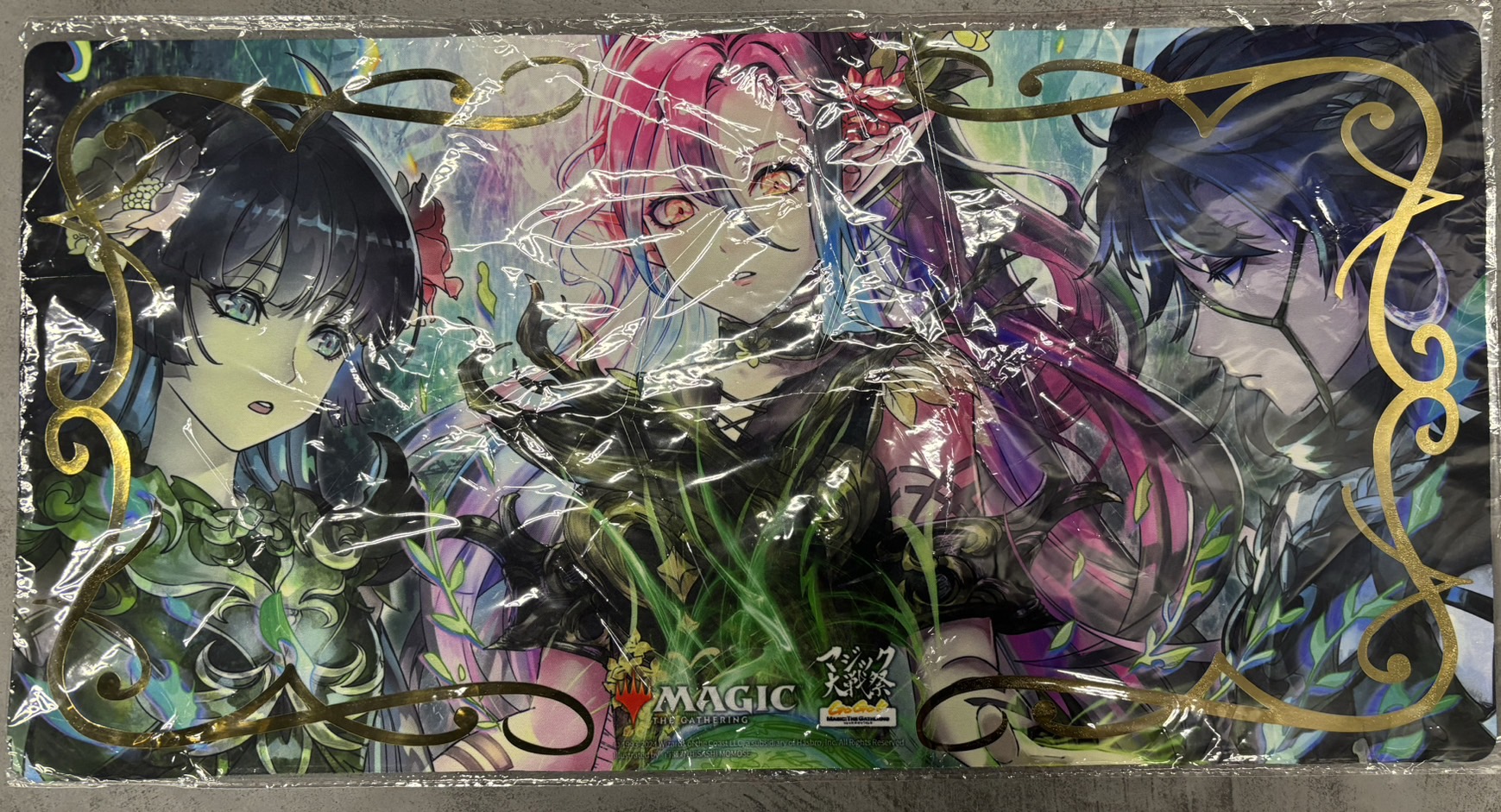 ラノワールのエルフ 箔押し プレイマット マジック大戦祭 百瀬寿 mtg