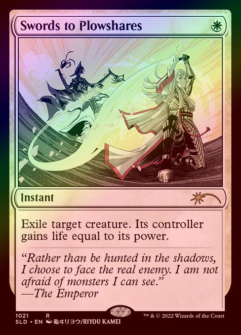 mtg 剣を鍬に foil プロモ ファイナルファンタジー 剣を鍬に