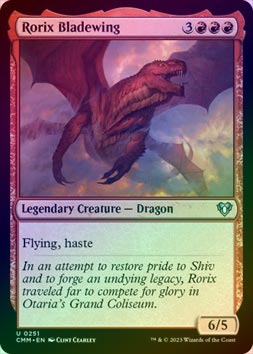FOIL】【英】刃の翼ロリックス/Rorix Bladewing[赤U]【CMM】 | モダン