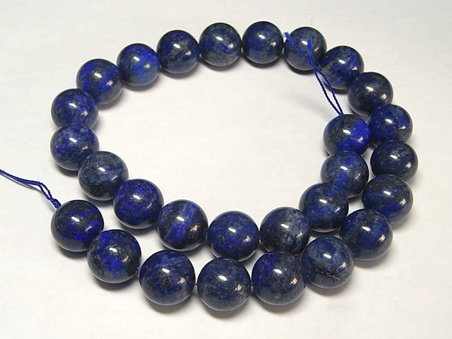 ラピスラズリ ラウンド 連販売 約14mm(天然石染色) 瑠璃石