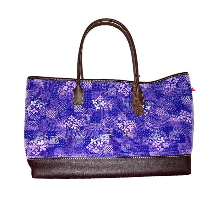 トートバッグ 京王電鉄 座席モケット あじさい／格子 | 鉄道,鉄道