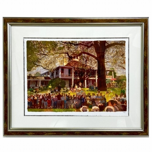 世界限定 88枚】 バーニー・フュークス ゴルフ版画 「The Club House