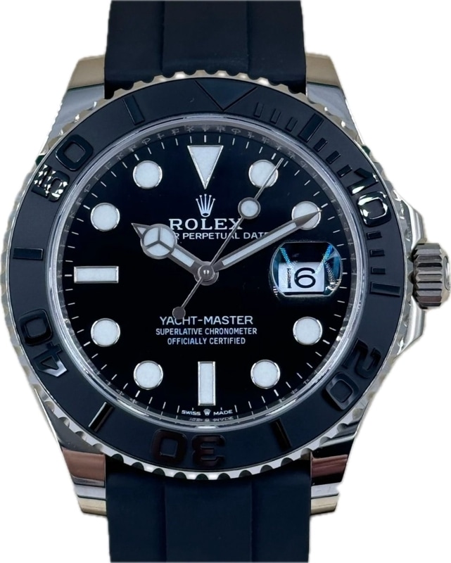 ROLEX(ロレックス)ヨットマスター42 226659 ブラック K18WG/ラバー 美