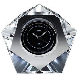 オンリーワンギフト 最高級 名入れ 電波時計 置時計 クリスタルの輝き