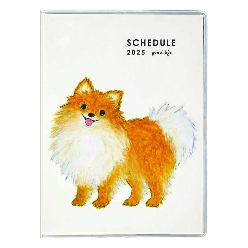 グリーティングライフ 手帳 ポメラニアン 2025年 米津祐介 24年12月