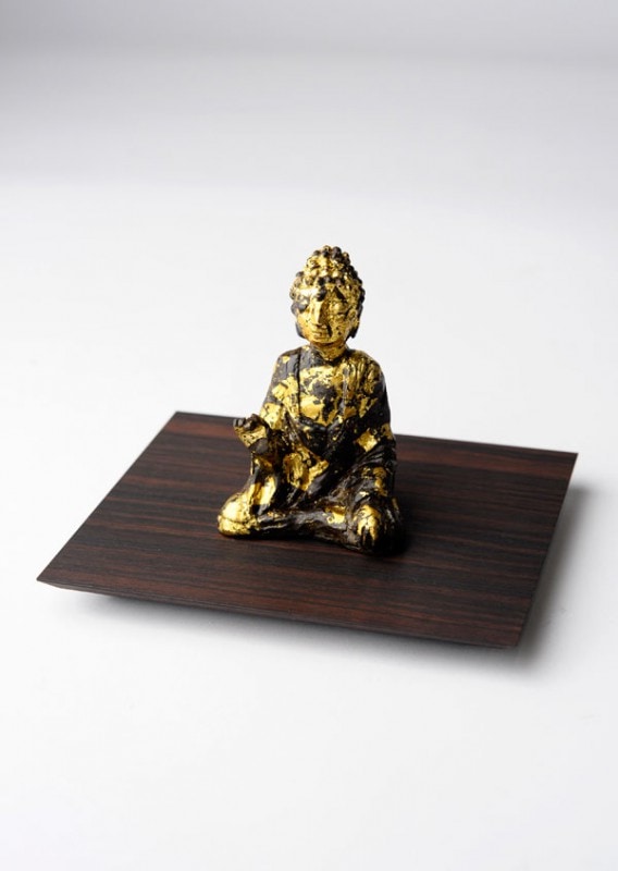 仏像】釈迦如来坐像 松本慶一郎作 黒檀台付き | 日本の作家,松本慶一郎