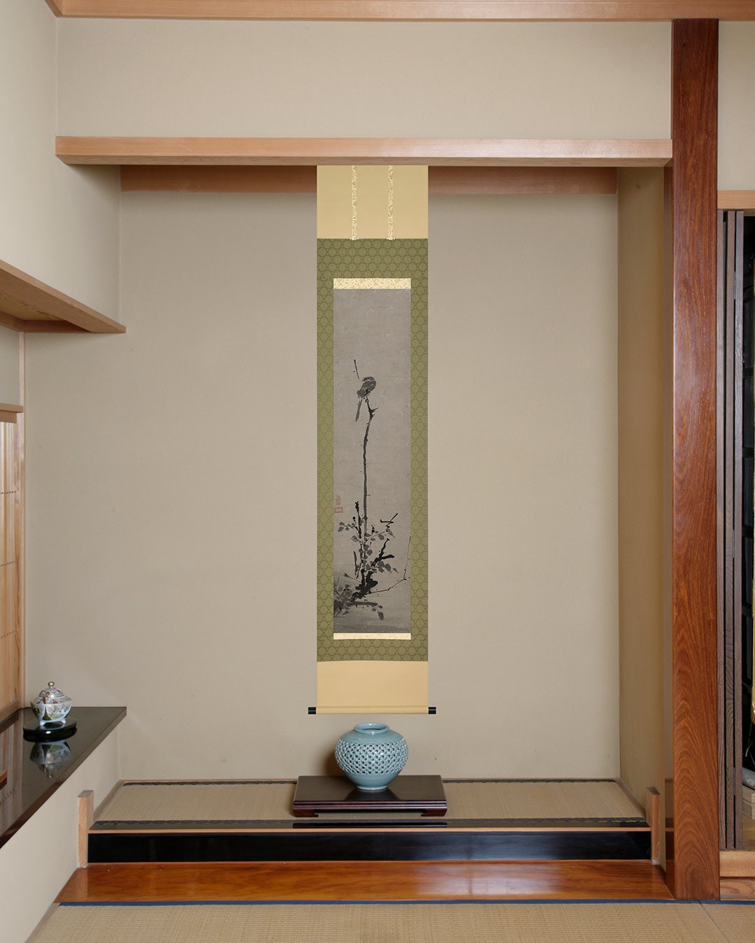 掛け軸 武藤百峰 兎形之霊符 紙本 希少 軸装 茶道具 掛軸 美品 です