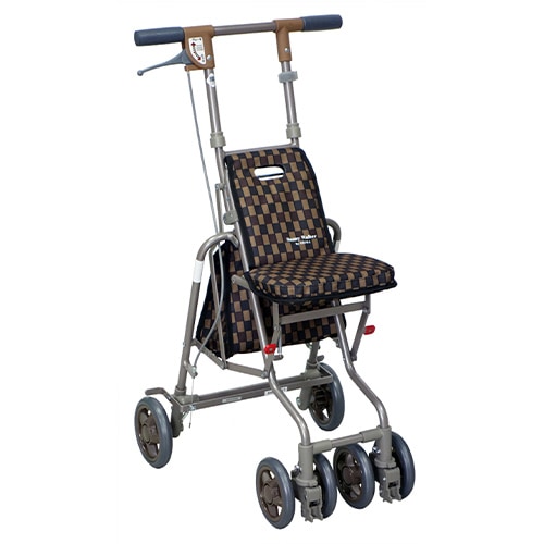 超売れ筋】サニーウォーカーAW-Ⅲ Bブラウン ｜ シルバーカー・歩行器