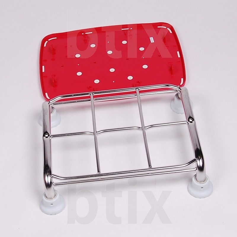 超売れ筋】ステンレス製浴槽台R “あしぴた” 標準 高さ10cm レッド