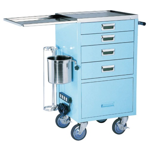 コンパクト救急カート（4段）YL-EC01B ブルー｜ワゴン・カート,救急カート