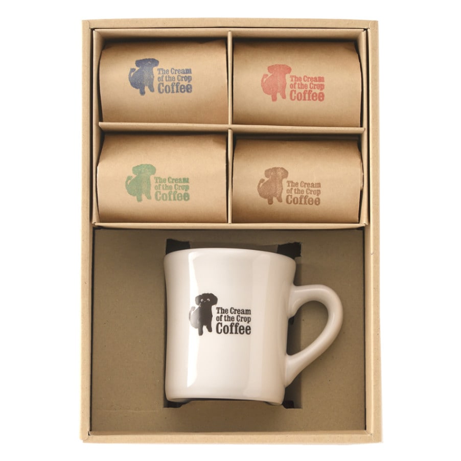 コーヒー ギフトボックス マグカップセットE【豆】【ホワイト