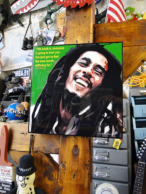 ボブ・マーリー ポップアートフレーム ボブマーリー （ラブスマイル