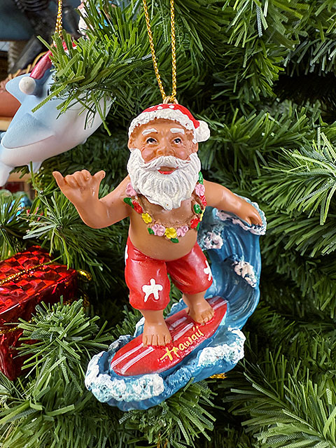 ハワイアン クリスマスオーナメント （ビッグウェーブサンタ）の通販