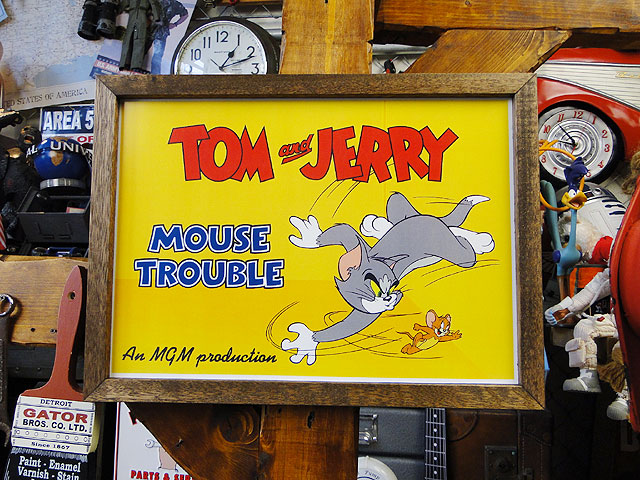 ポスターフレーム （トムとジェリー） ポスター＆木製フレームのセット