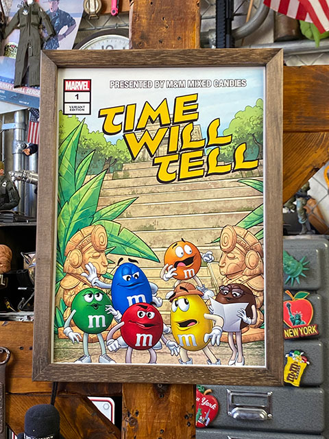 ポスターフレーム （m&m's/TIME WILL TELL） ポスター＆木製フレームの