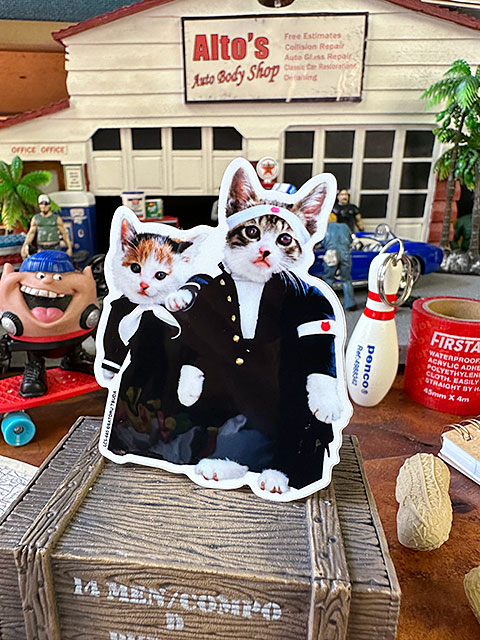 なめんなよ なめ猫 ステッカー Lサイズ （又吉＆ミケ子）の通販・販売