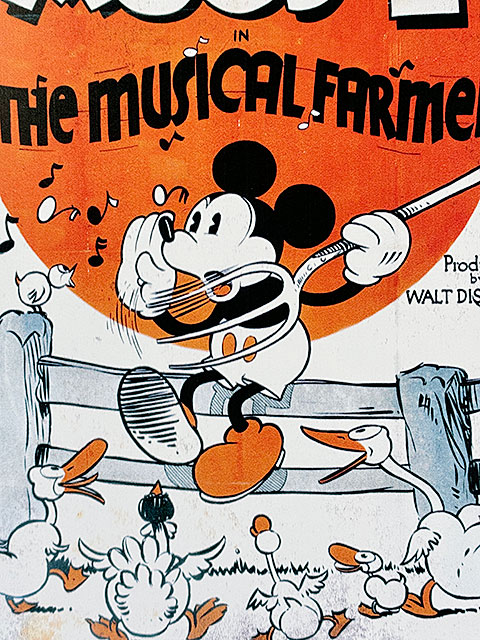 ディズニー クラシックミッキー ブリキ看板 （THE MUSICAL FARMER）の