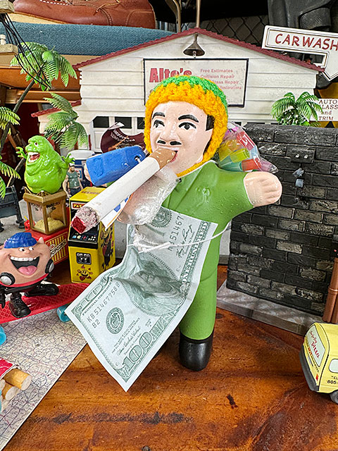 タバコ好きな福の神 願い事が叶う エケコ人形 （グリーン） ペルー産