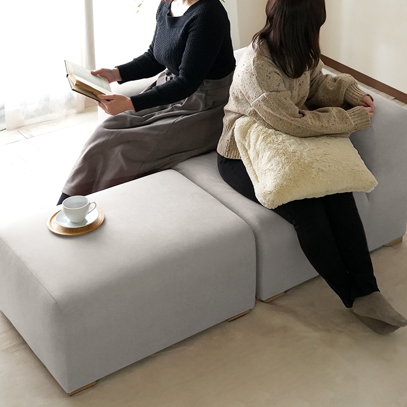 オットマンのみ】組合せ自由のオットマンスツール ファブリックソファ