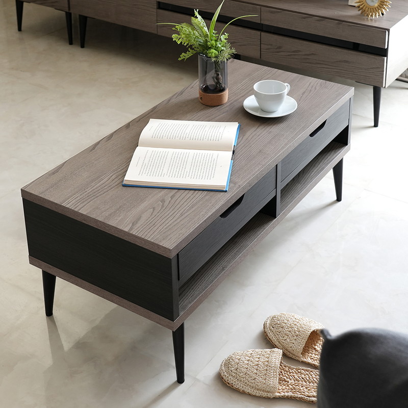 センターテーブル】日本製 大川家具 幅90cm / ノワール Noir｜ベッド