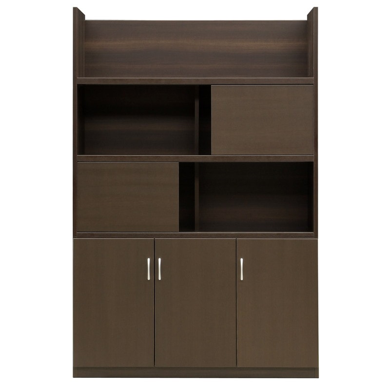 スライド扉付き書庫】/ 国産 木製 スライド扉付き書庫｜ベッド