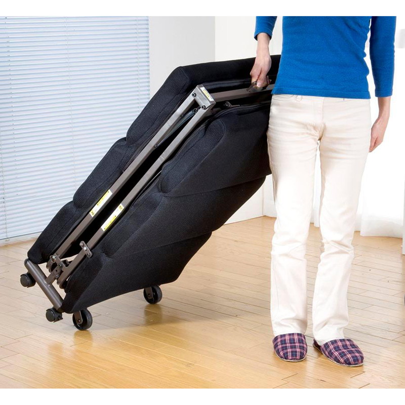 14段階リクライニング コンパクト もこもこ折りたたみベッド｜ベッド