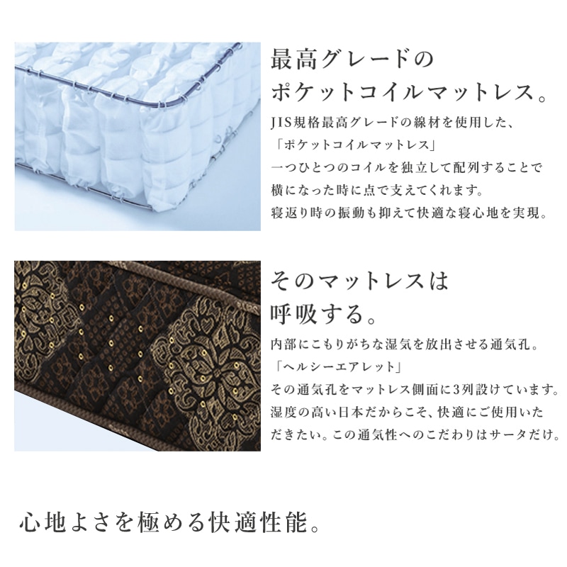 PSサイズ】ポケットコイルマットレス SERTA/サータ【Serta Tradition