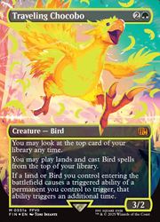 MTG】(ENG)(FOIL) ネオンインク黄)旅するチョコボ(FIN) 緑◇神話レア