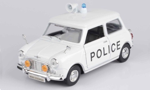 1/18 モーリス ミニ クーパー パトカー Mini Morris Cooper white
