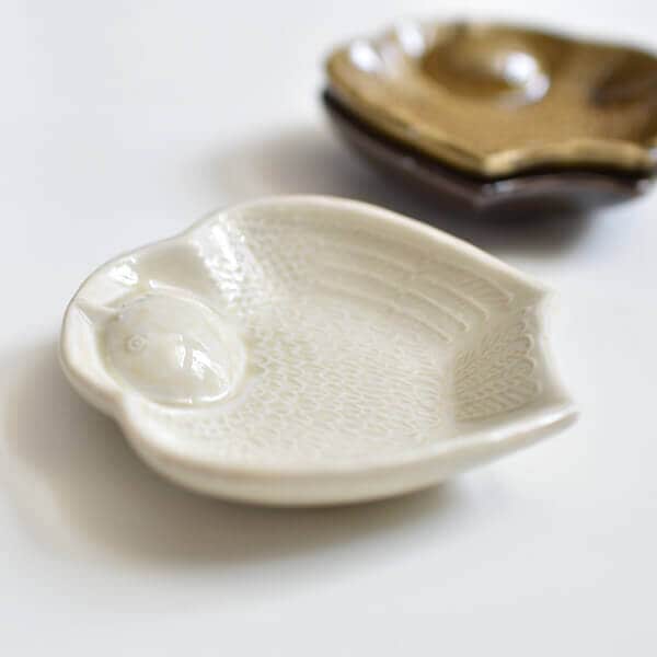 ふくら雀の彫刻豆皿 / 倉敷意匠｜CATAWARA（カタワラ）